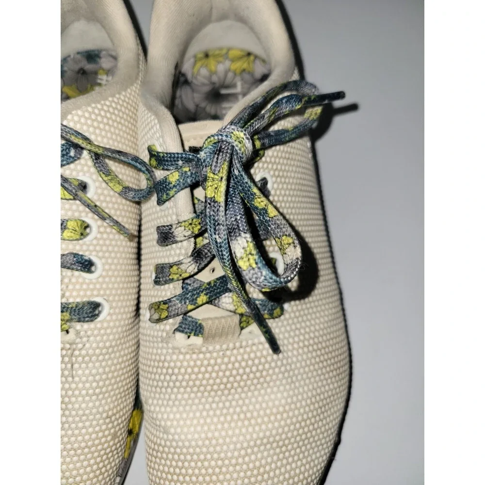 NO BULL Spring Fling SuperFabric Cream/Floral Low Top Sneakers Womens 9 Mens 7.5